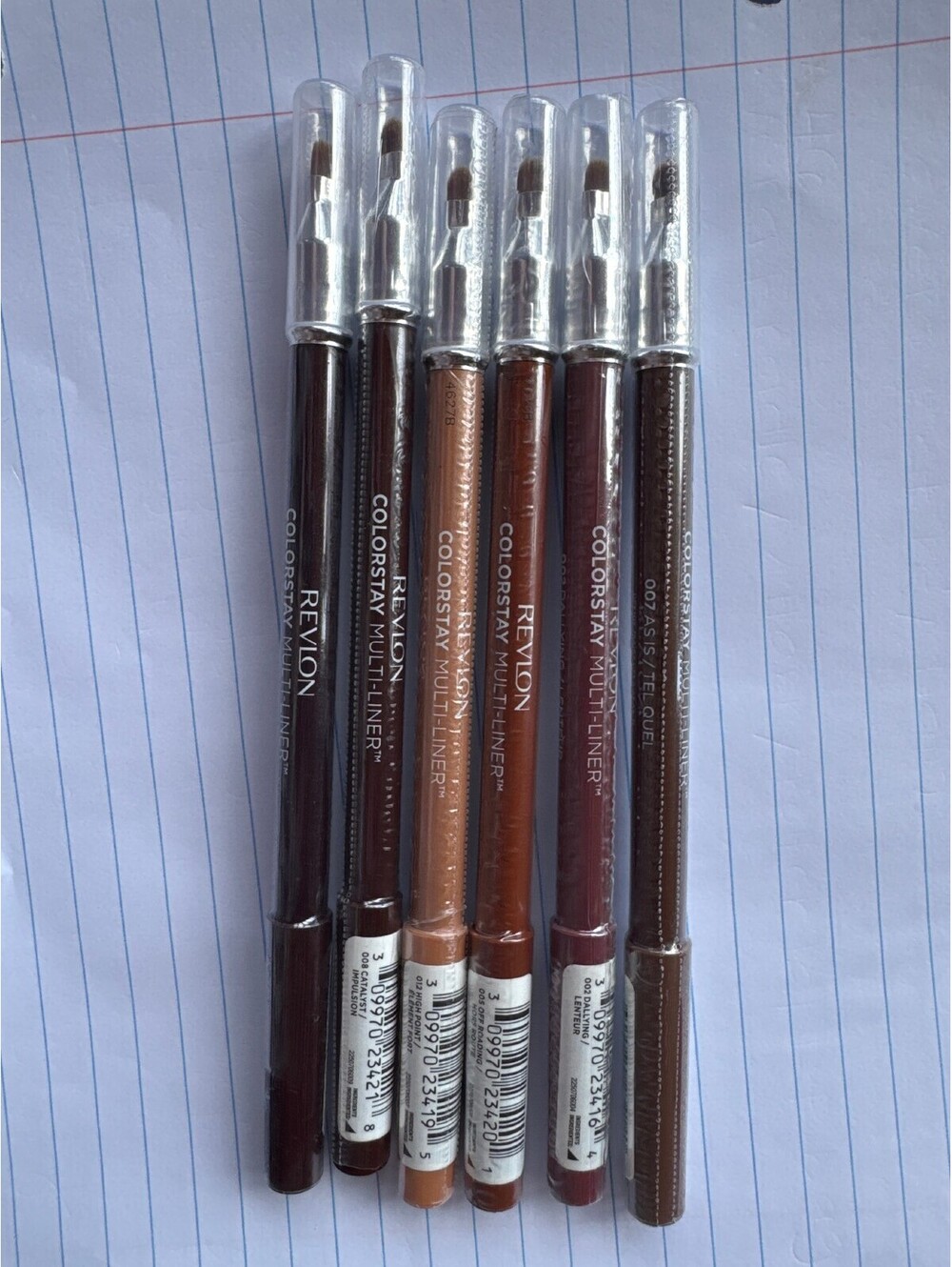 Revlon ColorStay Multi-Liner 6 Pc Lot New Sealed Lip Eye Face Pencil